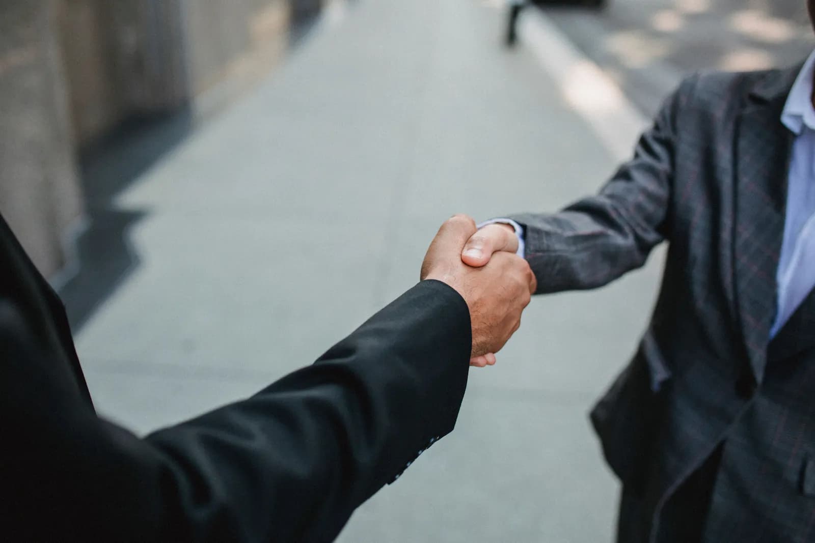 Two people shaking hands
