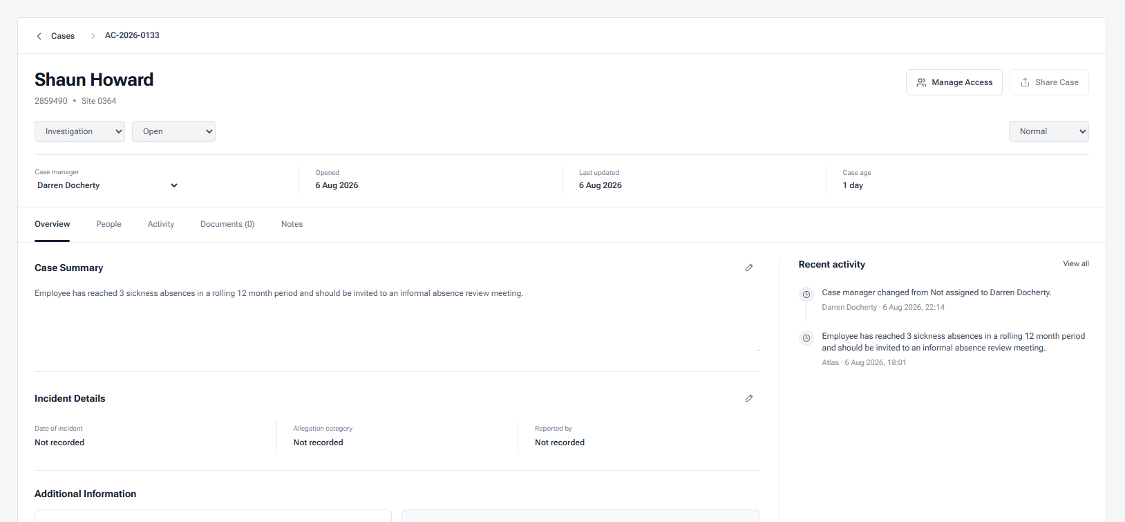 Atlas employee relations case overview